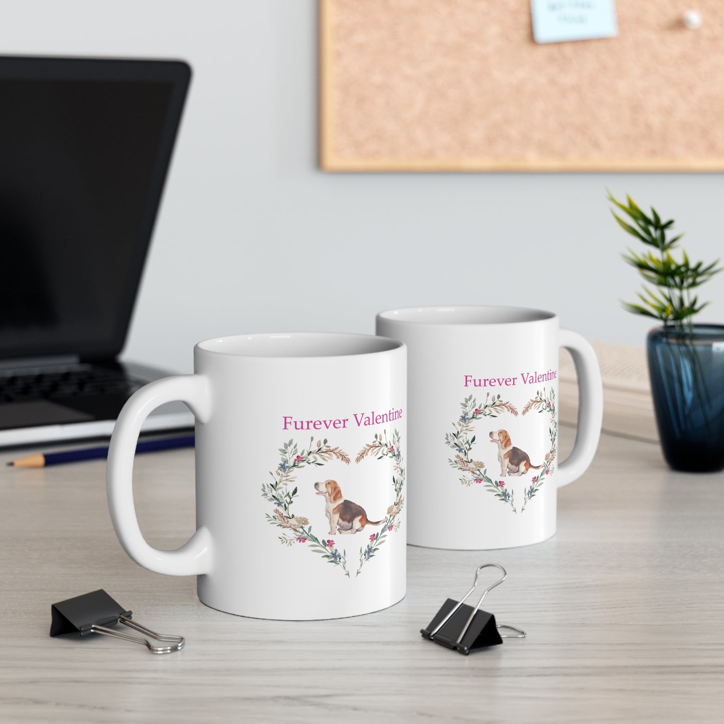 Beagle Dog Mug - Furever Valentine