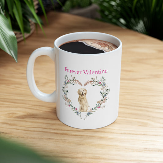 Golden Retriever Dog Mug - Furever Valentine