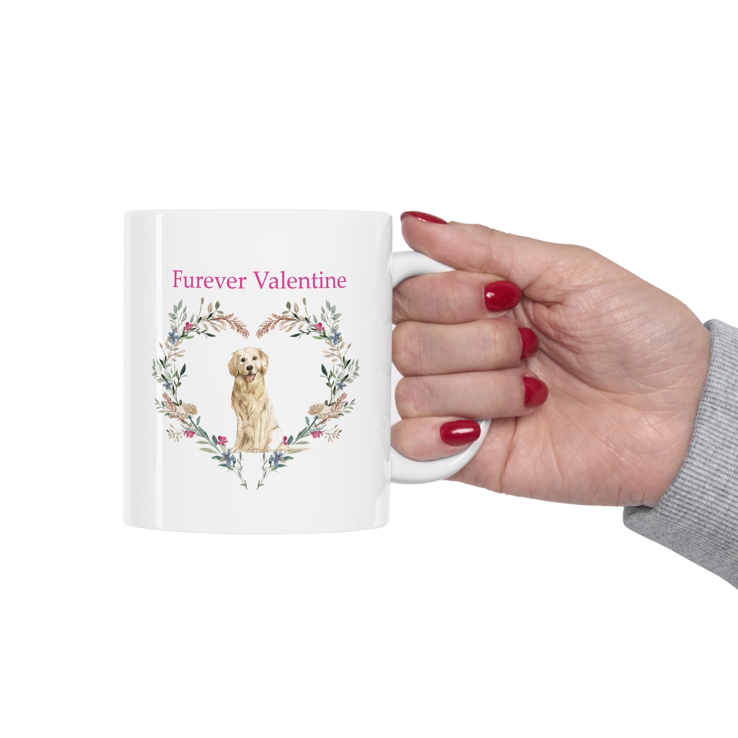 Golden Retriever Dog Mug - Furever Valentine