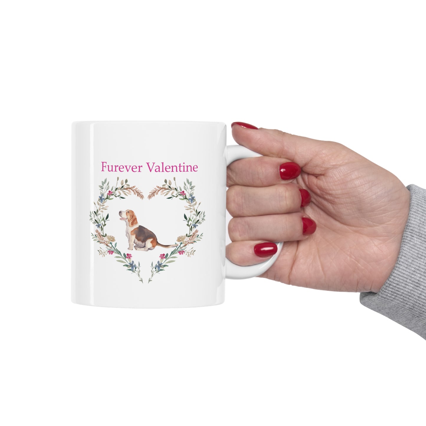 Beagle Dog Mug - Furever Valentine