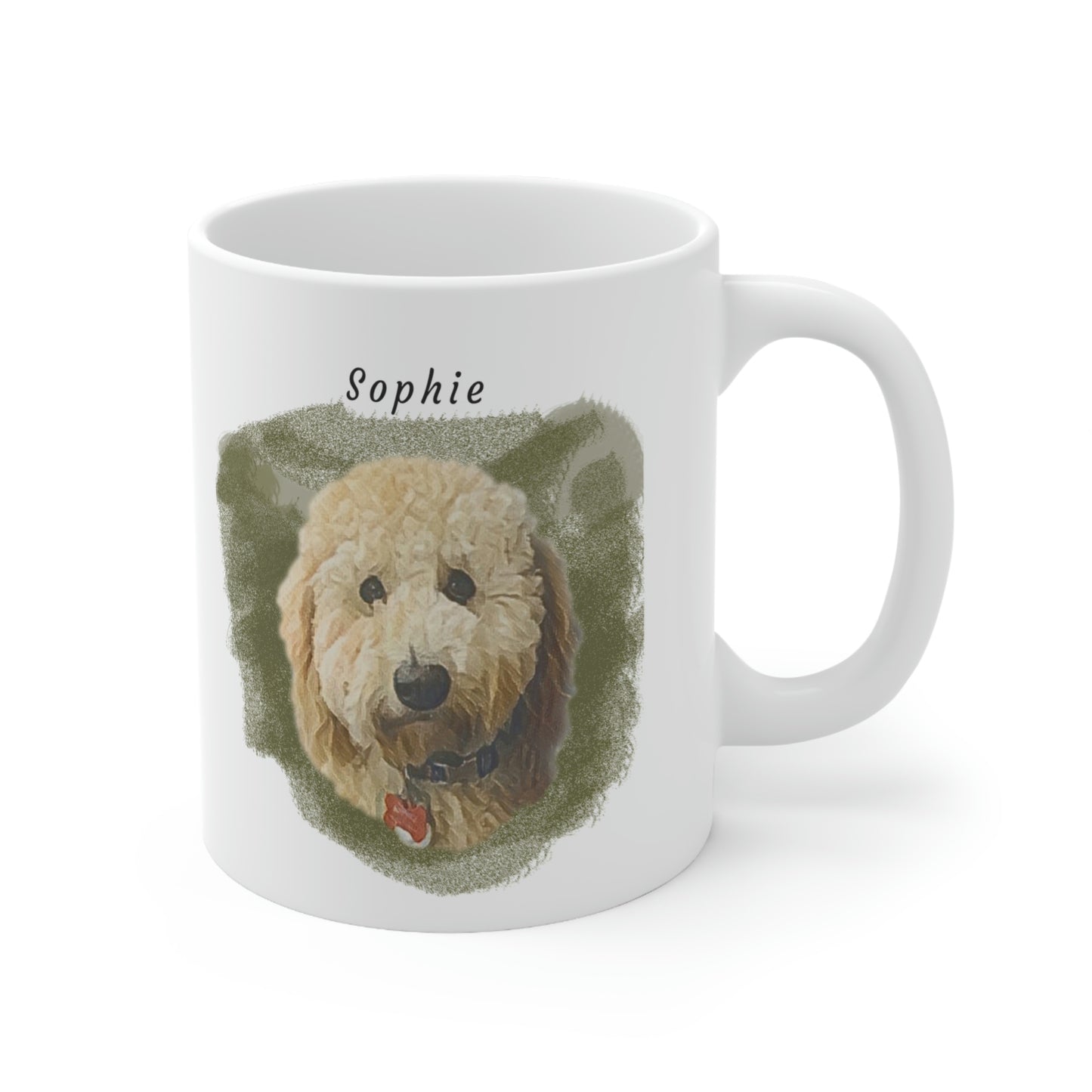 Digital Painting Dog Mug - Personalized, Custom Dog Mug