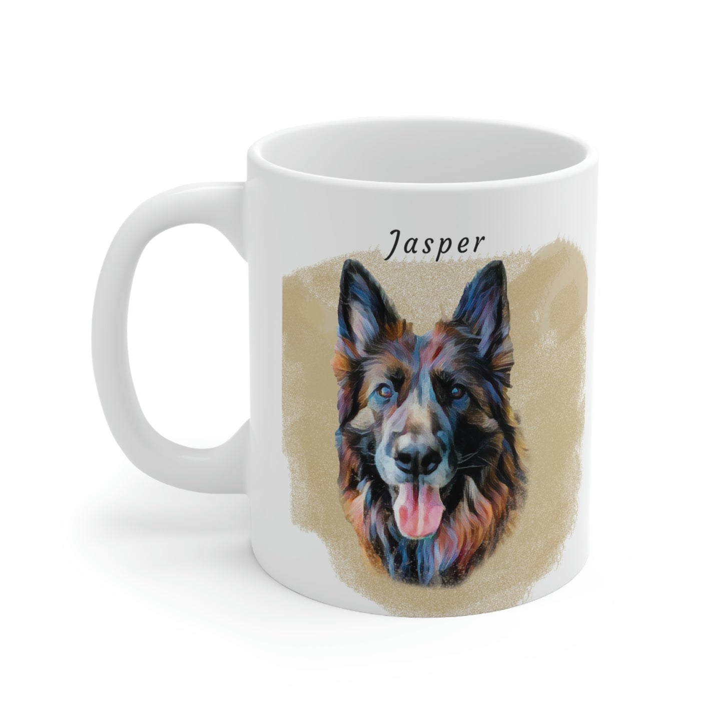 Digital Painting Dog Mug - Personalized, Custom Dog Mug