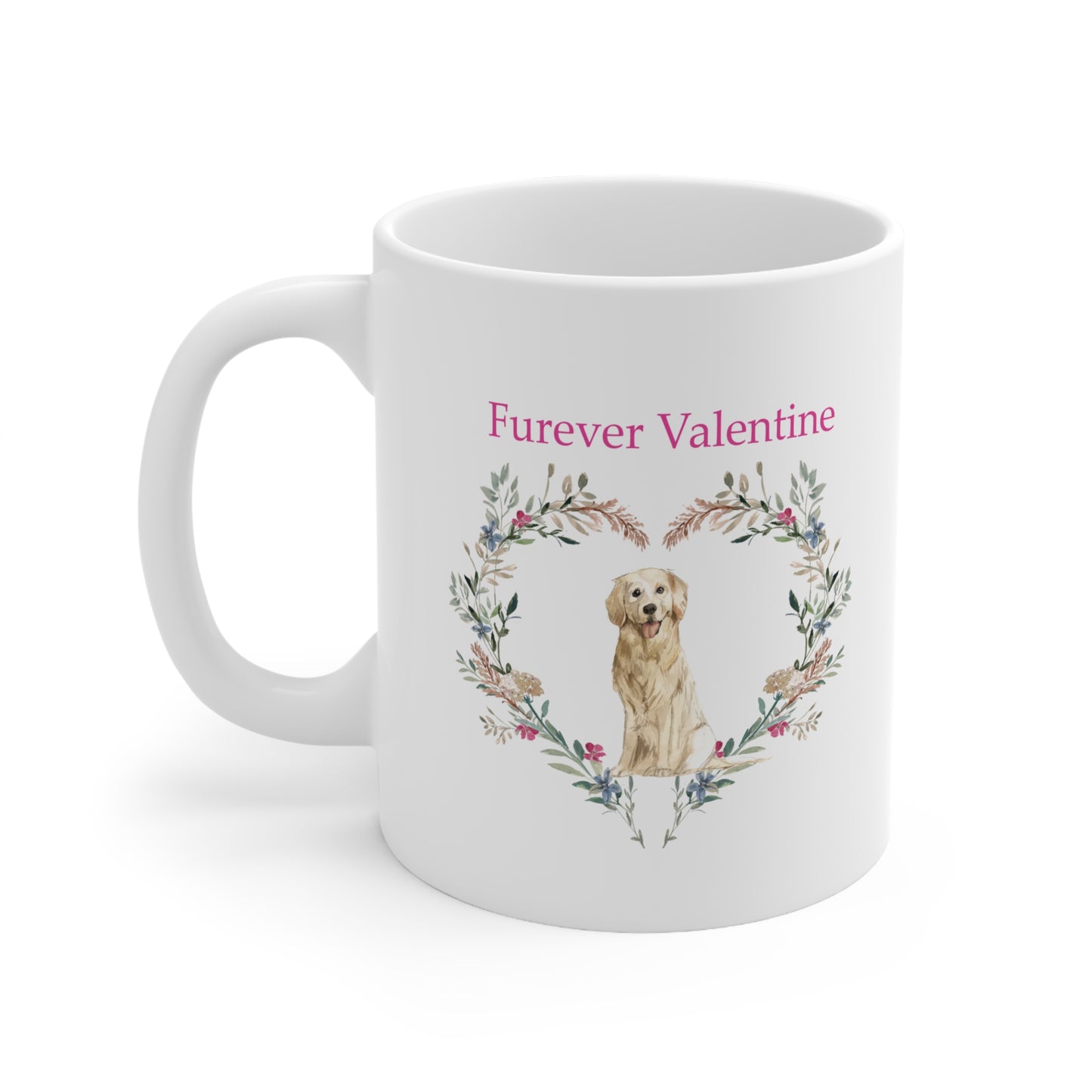 Golden Retriever Dog Mug - Furever Valentine