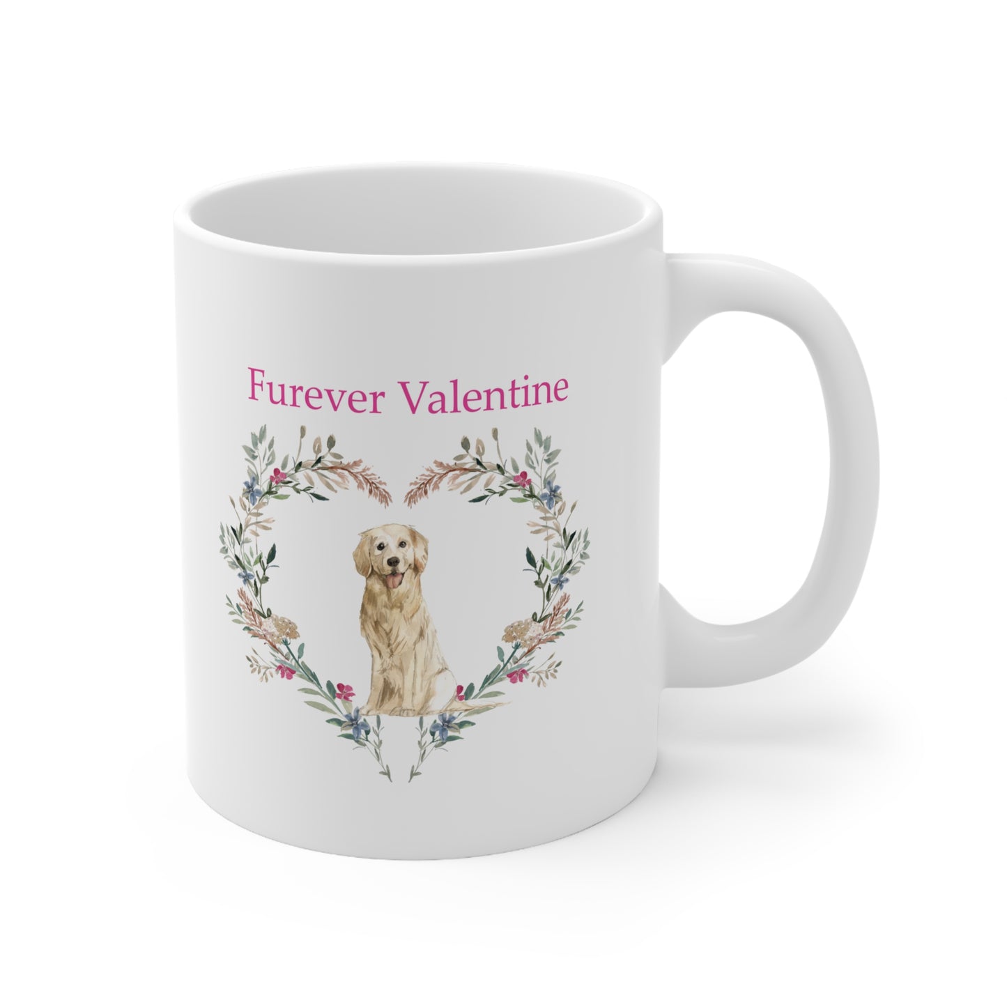 Golden Retriever Dog Mug - Furever Valentine