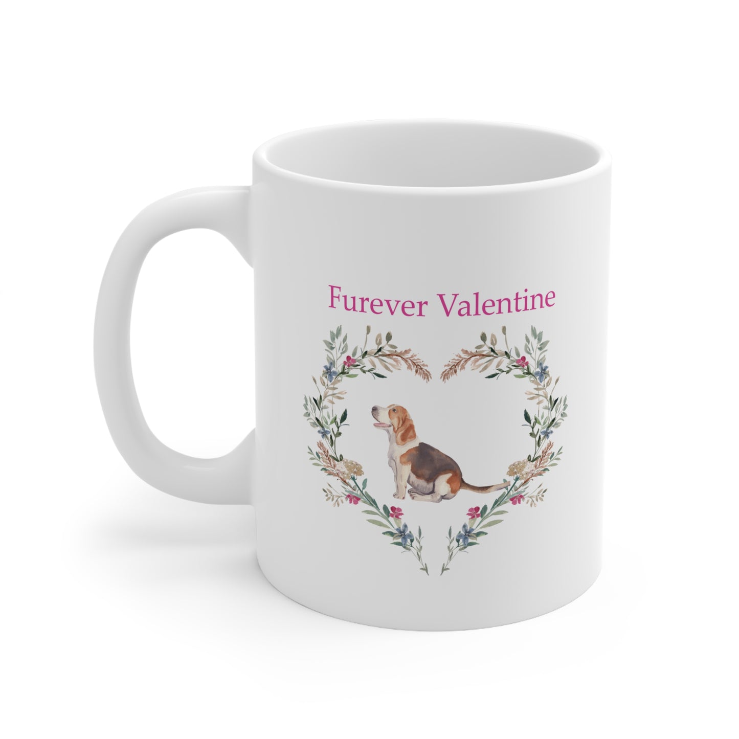 Beagle Dog Mug - Furever Valentine