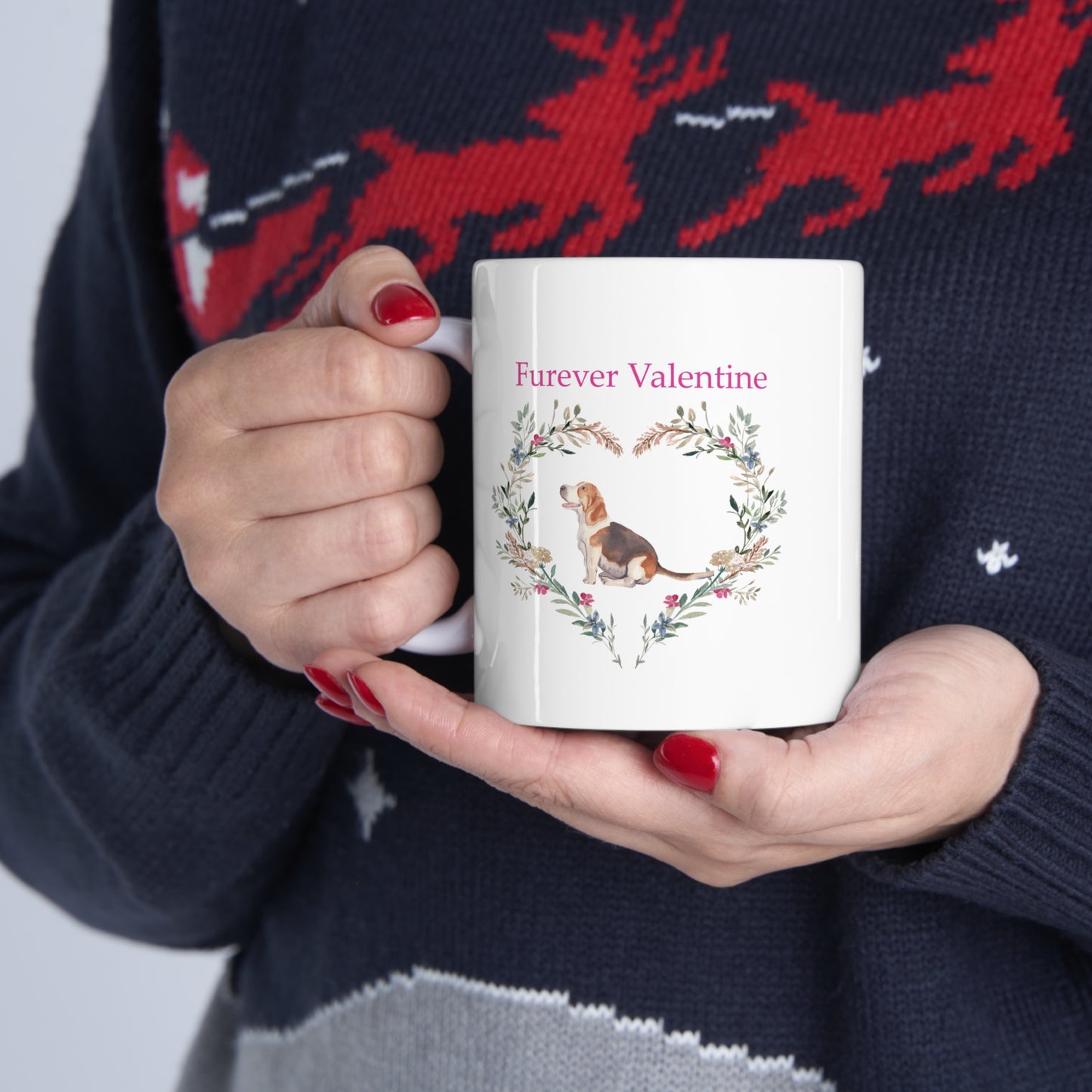 Beagle Dog Mug - Furever Valentine