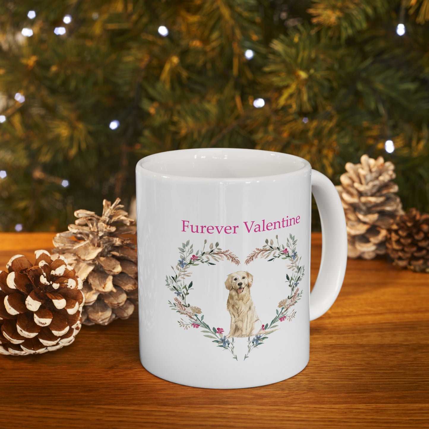 Golden Retriever Dog Mug - Furever Valentine