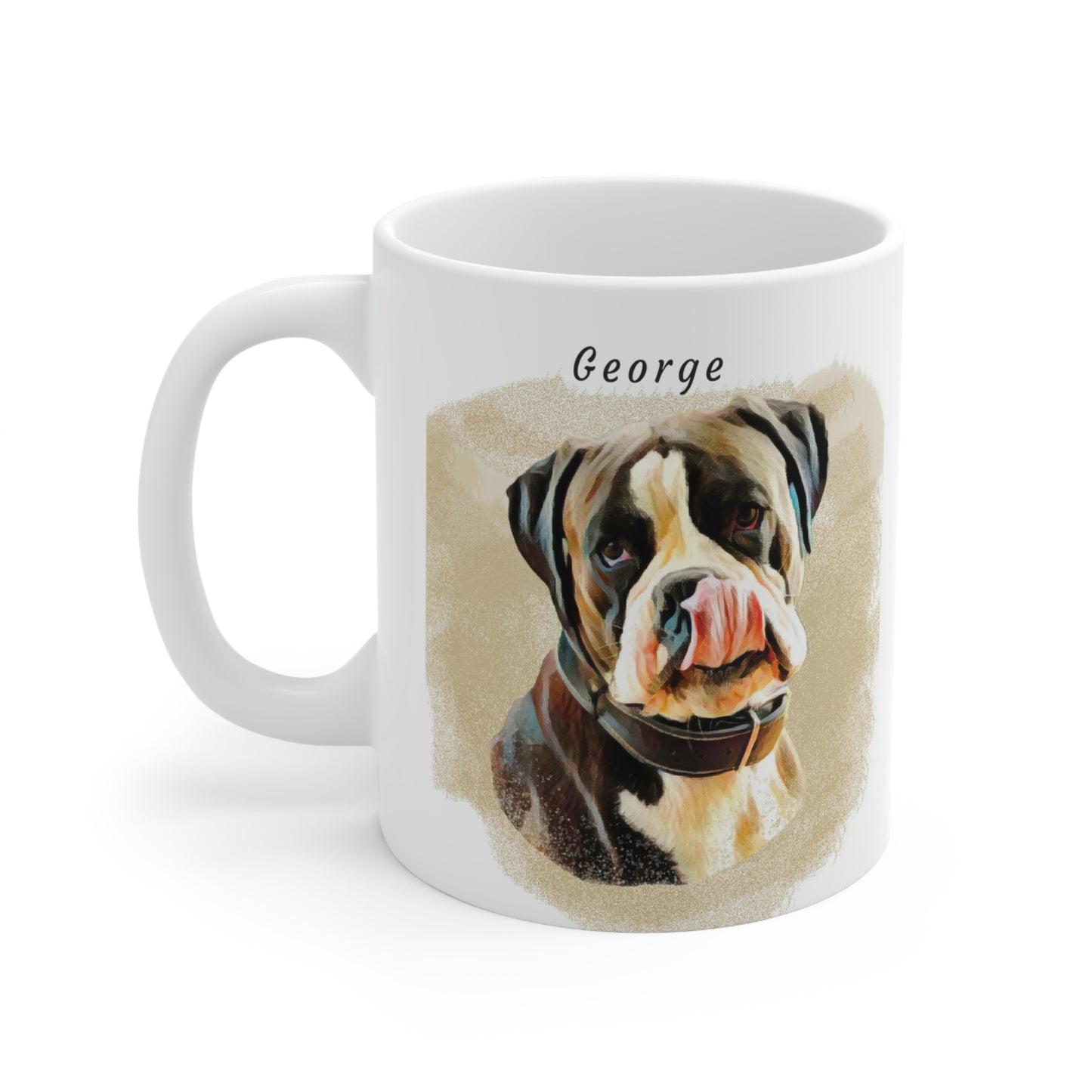 Digital Painting Dog Mug - Personalized, Custom Dog Mug