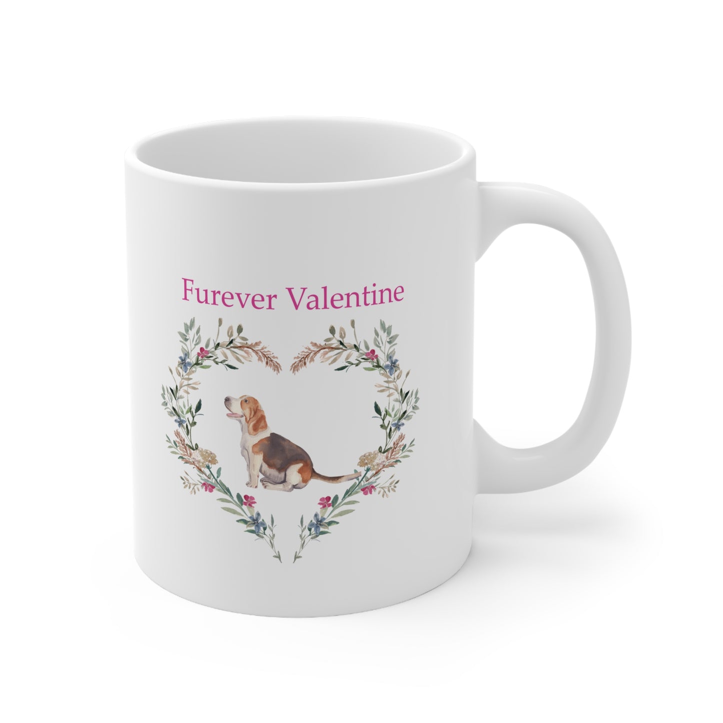 Beagle Dog Mug - Furever Valentine