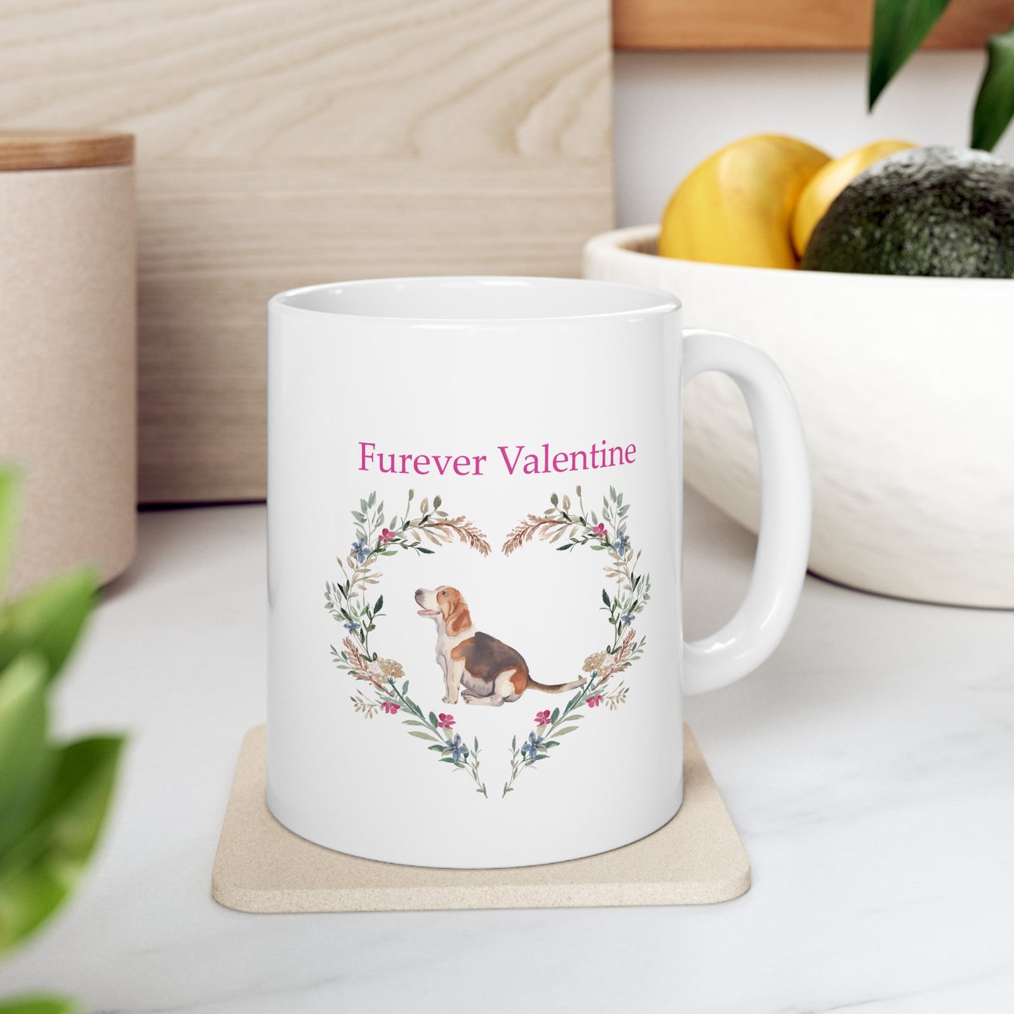 Beagle Dog Mug - Furever Valentine